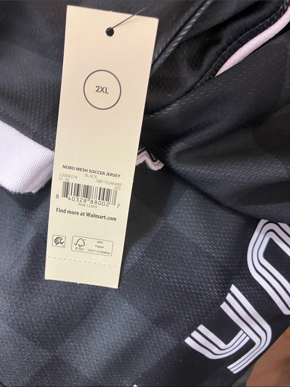 No Boundaries Black and White New York Soccer Jersey - Picture 3 of 10